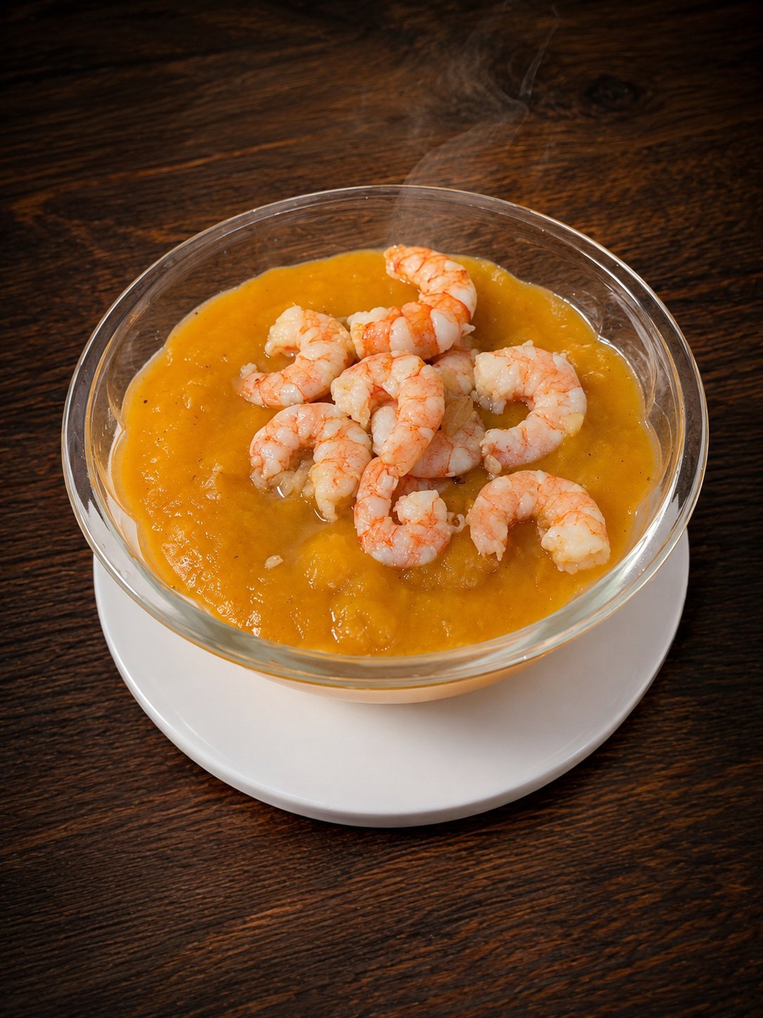 Caldo de aipim com camarão